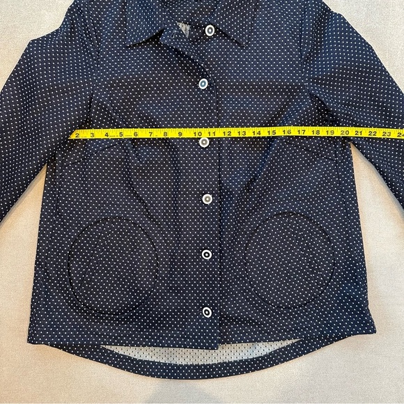 Pearl by Lela Rose Jacket. Size Large. Navy with white dots. - Picture 8 of 10